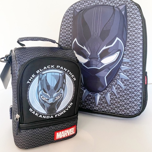 Disney Accessories Disney Store Black Panther Backpack Lunchbox Set